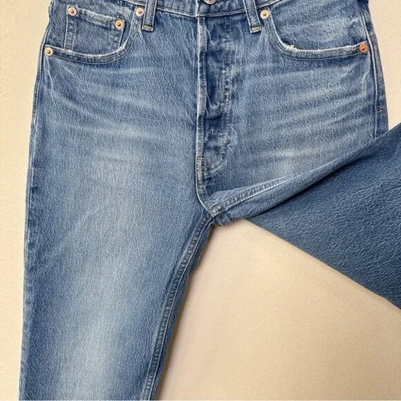 Gap Womens 26 Cheeky High Rise Straight Leg Medium Wash Jeans - Picture 8 of 16